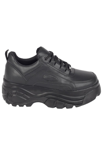 Siyah Kalın Tabanlı Sneaker Günlük Spor Ayakkabı - Porto - Modabuymus (1)